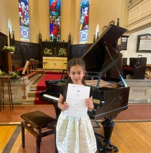 Piano Lessons Lincoln UK Ekatherina Waterfield Piano Student at Concert